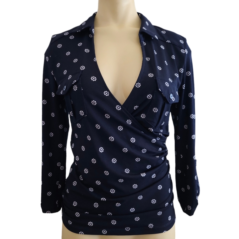 Women's Ruched Wrap Blouse